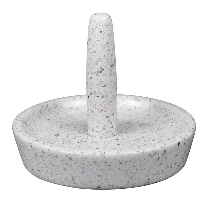 Porte-bagues en terrazzo naturel