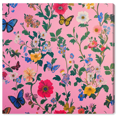 A Pétales sur toile de velours rose, art chinois par Art Remedy