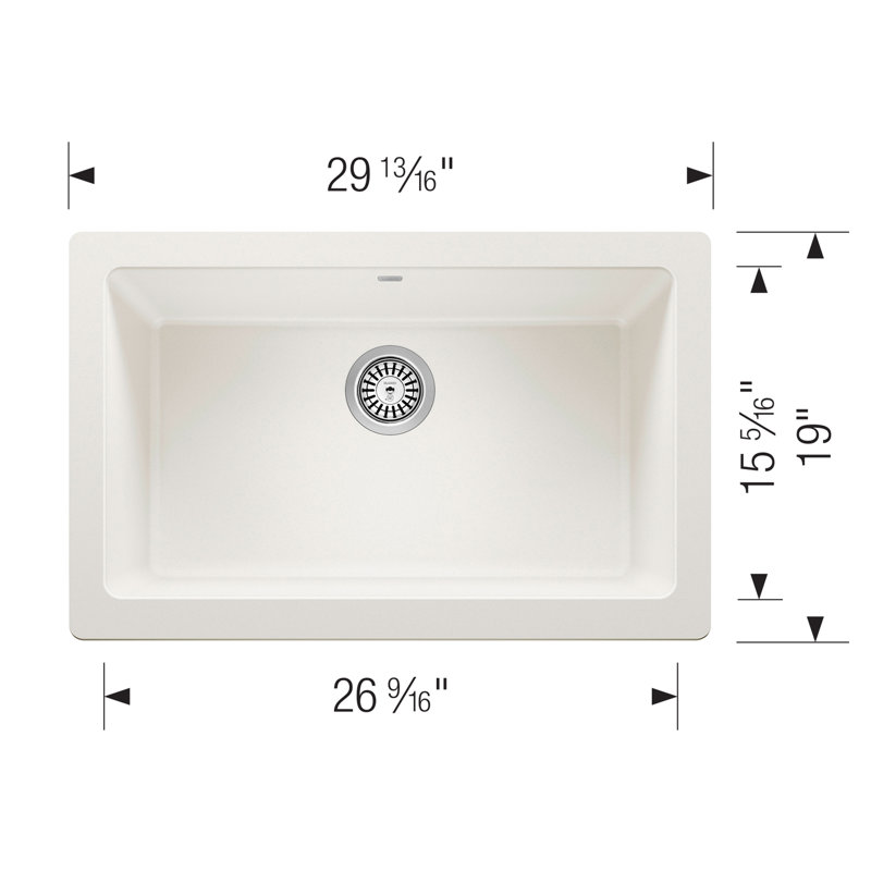 Vintera SILGRANIT 30" L X 19'' W Farmhouse Sink, White