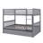 Rubber Wood Bunk Bed With Pull-Out Trundle, Convertible To Two Independent Beds-549930978
