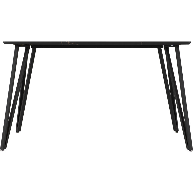 Rectangular 130Cm L x 80Cm W Dining Table, Black