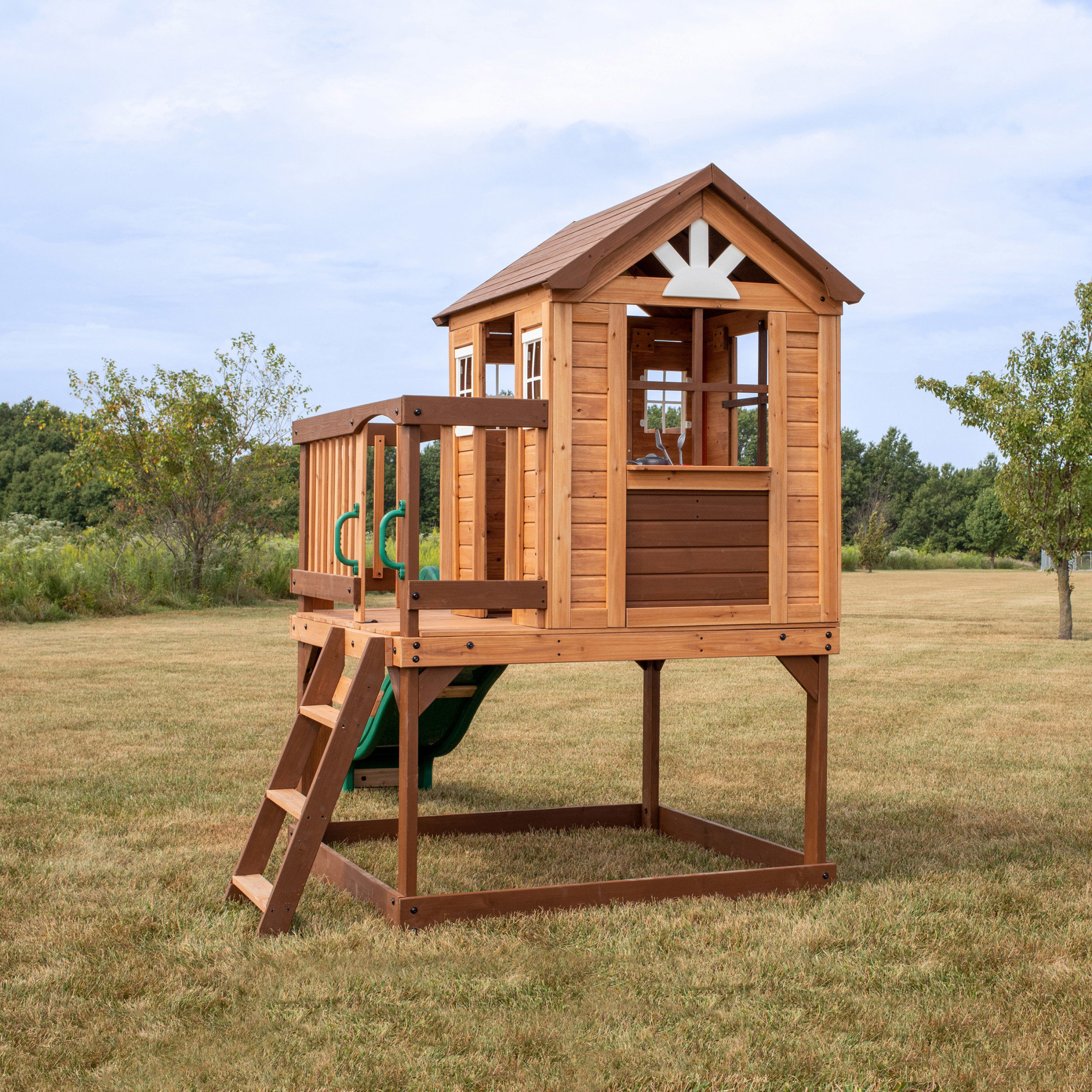 Backyard Discovery Echo Heights Cedar Playhouse with Kitchen