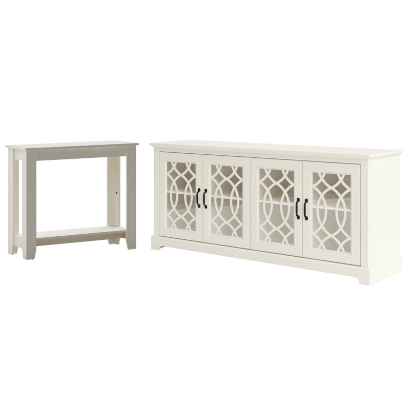 Allyannah Transitional 2-Piece Living Room Furniture Set, Ivory