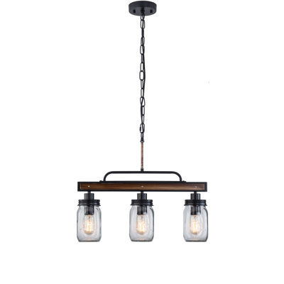 3 - Light Dimmable Kitchen Island Cylinder Chandelier