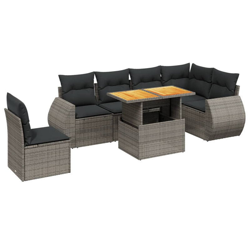 Ensemble de canapé de jardin Vidaxl gris