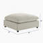 Cassandra Beige Fabric 40 In. Square Ottoman