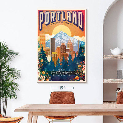 Portland Roses City sur impression sur toile