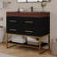 Meuble-lavabo autoportant moderne TerraStone avec lavabo en céramique et tiroirs à fermeture en douceur-129751803