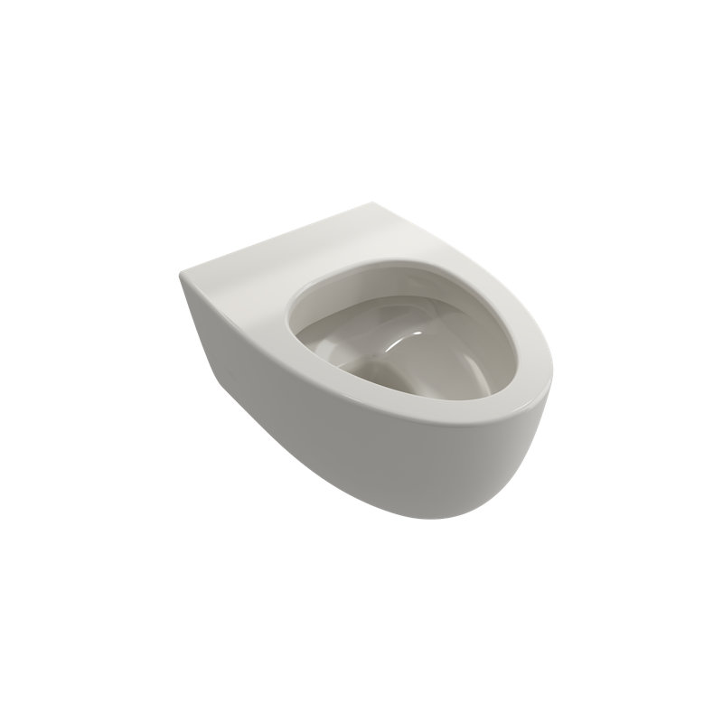 Milano Wall-hung Elongated Toilet Bowl, Biscuit
