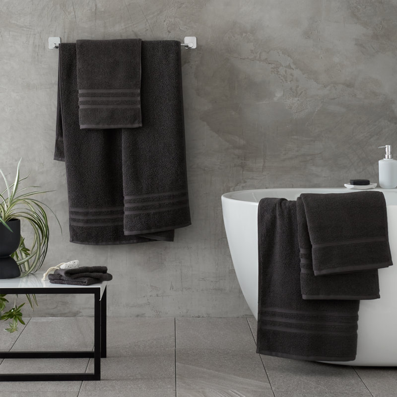 Zero Twist 100% Cotton Towel Bale, Charcoal