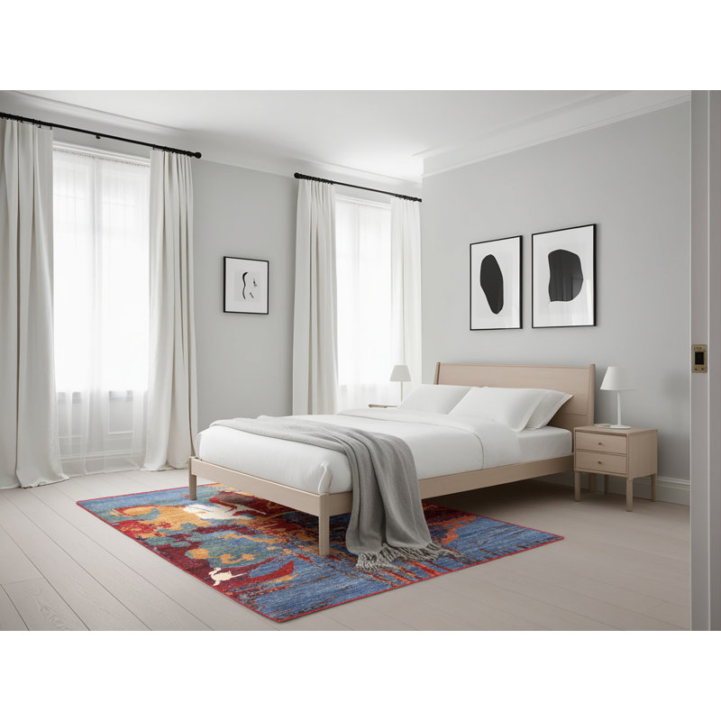 Abstract Indoor Rug, Rectangle 5' x 7'