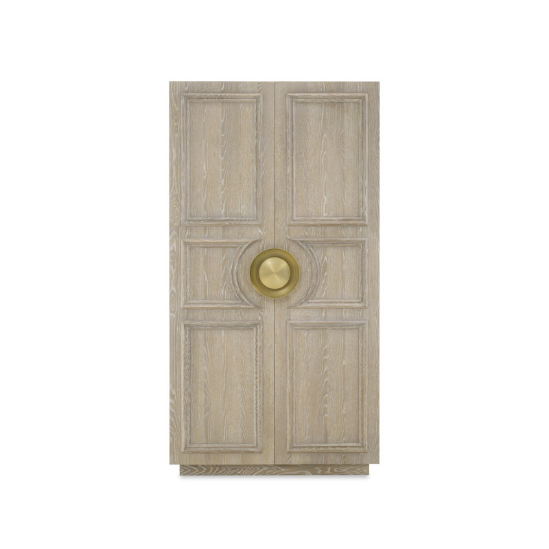 Cadence 2 - Door Solid Wood Armoire, Sand Cerused