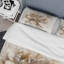 Blooming Beige Floral Design V - Ensemble de housse de couette floral - Microfibre de polyester-876972997