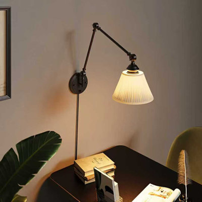  Plug-in/Hardwired Swing Arm Sconce