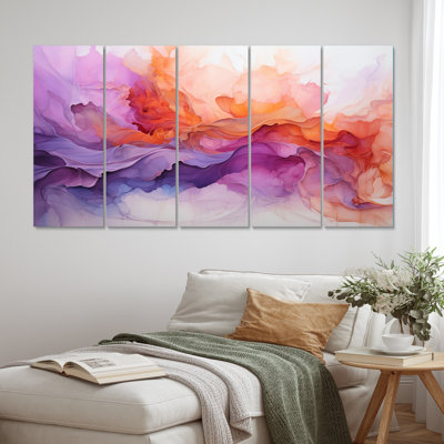 " Vibrant Swirls " 5 - Pieces