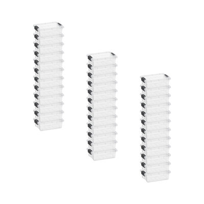  X Mini Storage Container Plastic Crayon Box Stackable Clear Arts and Sewing Organizer, 0.7 Quart, 8 Pack