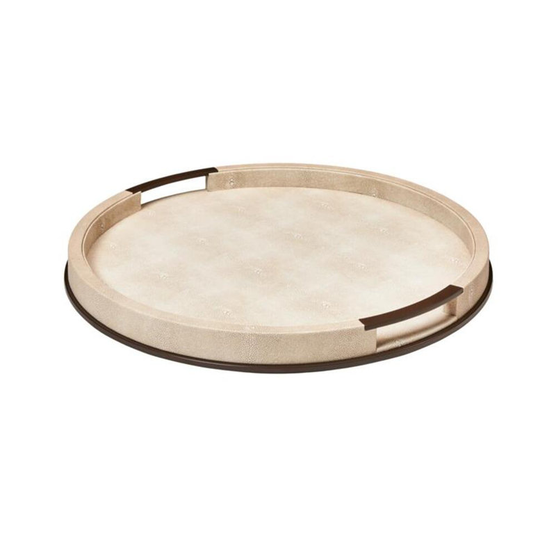 Decorative Tray, Cream/Brown