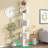6 Tier Rotating Bookshelf, Floor Rack Simple Bookcase  With Acrylic Plate Student Multi-Function Creative Bookshelf For Living Room-1329770294-1329770292