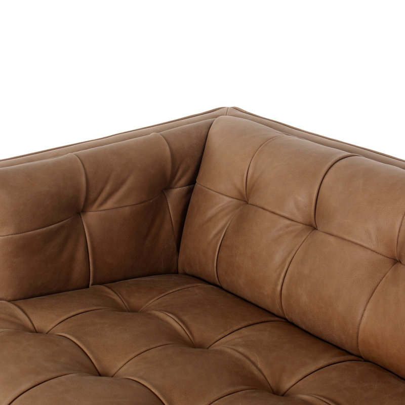 Dylan Sofa-78"-Rider Black, Palermo Drift Genuine Leather