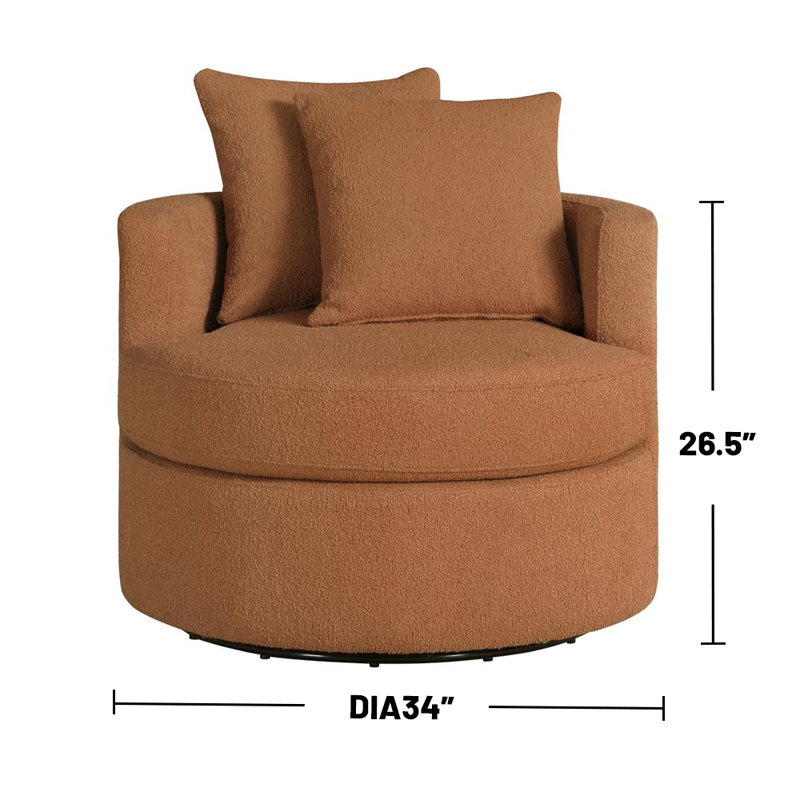 Chaise d'appoint rembourrée orange