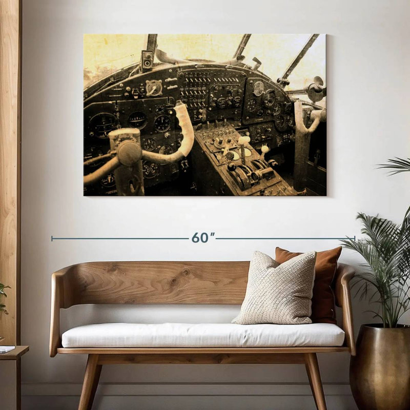 Mehar Grunge Cockpit Aircraft, 32" H x 48" W