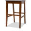 Ensemble de tabourets de comptoir 2 pièces modernes et contemporains en tissu sable et brun foncé-973829138-973829141
