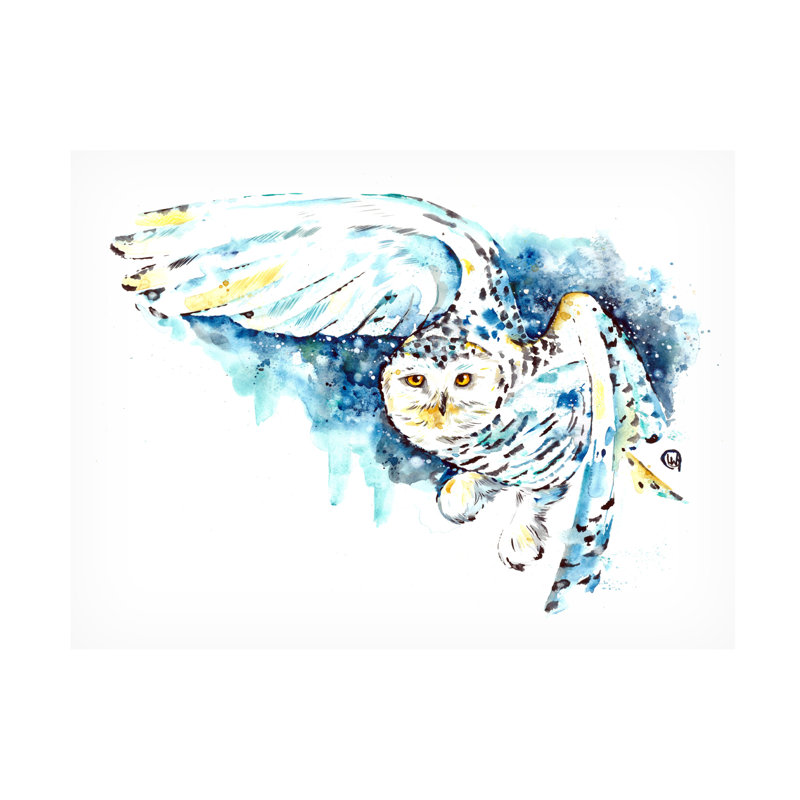«Lisa Whitehouse Snowy Owl», art sur toile, H 24 po x l 32 po