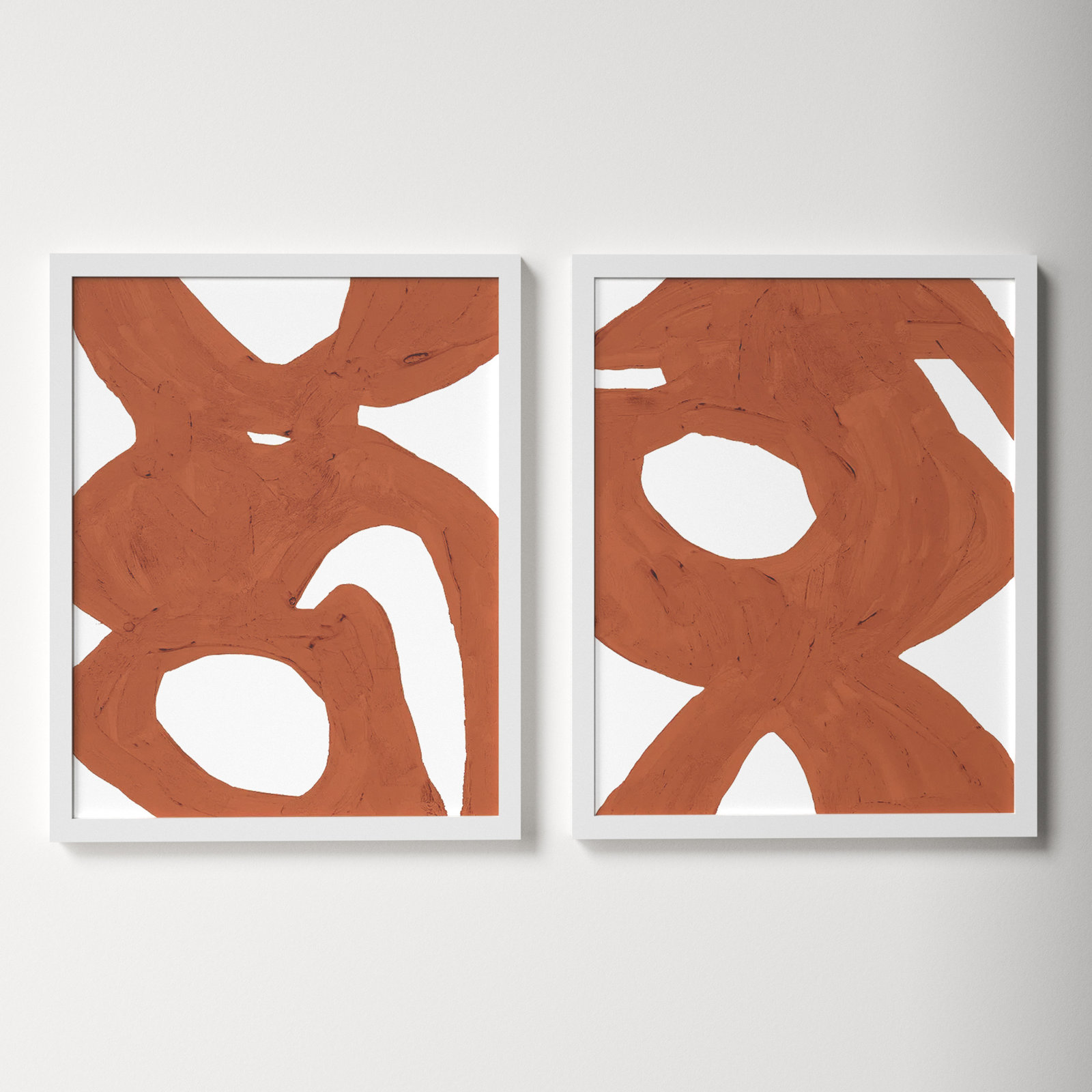 Copper Harmony Set Of 2 by Andrea Stokes, 25" H x 40" W, White