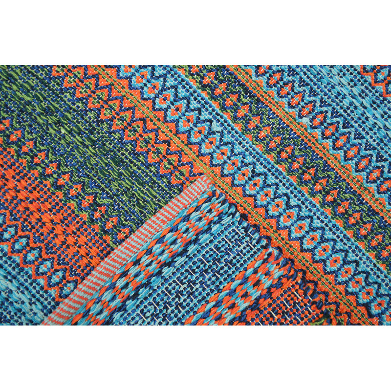 Saffron Geometric Cotton Hand Woven Area Rug, Rectangle 160 x 230cm