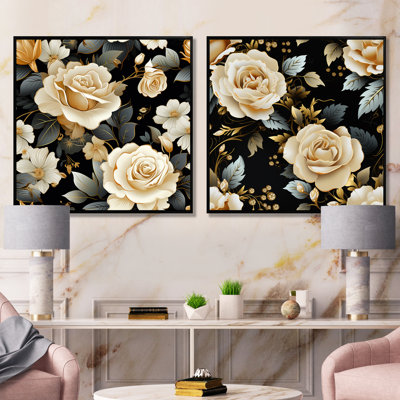 Alois - ensemble de 2 reproductions d'art sur toile florales