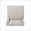 Ensemble de 2 tabourets de comptoir à oreilles capitonnés contemporains en tissu, gris clair, naturel