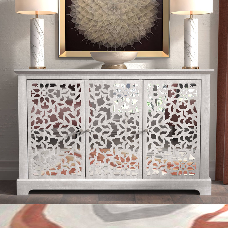 Eltingville 45.7" 3-Door Wide Sideboard, Light Gray