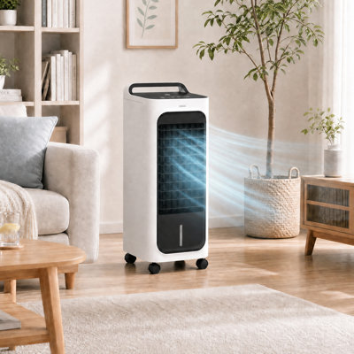 Refroidisseur d'air, humidificateur d'eau pour ventilateur de glace avec télécommande, minuterie, oscillant