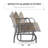 Outsunny 2-Person Outdoor Glider Bench, Patio Double Swing Rocking Chair Loveseat W/Powder Coated Steel Frame For Backyard Garden Porch, Light Mixed Brown