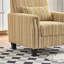 Chaise d'appoint rayée avec garniture cloutée - jaune et blanc-1188272817