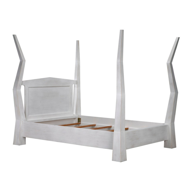 Patras Solid Wood Four Poster Bed, Queen
