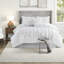 Ensembles de literie monobloc plissés en polyester, décoration intérieure moderne