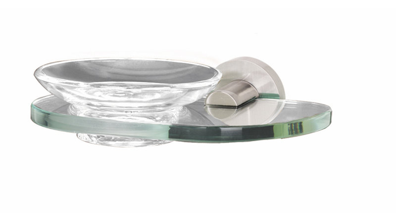 Contemporary I Soap Dish, Satin Nickel