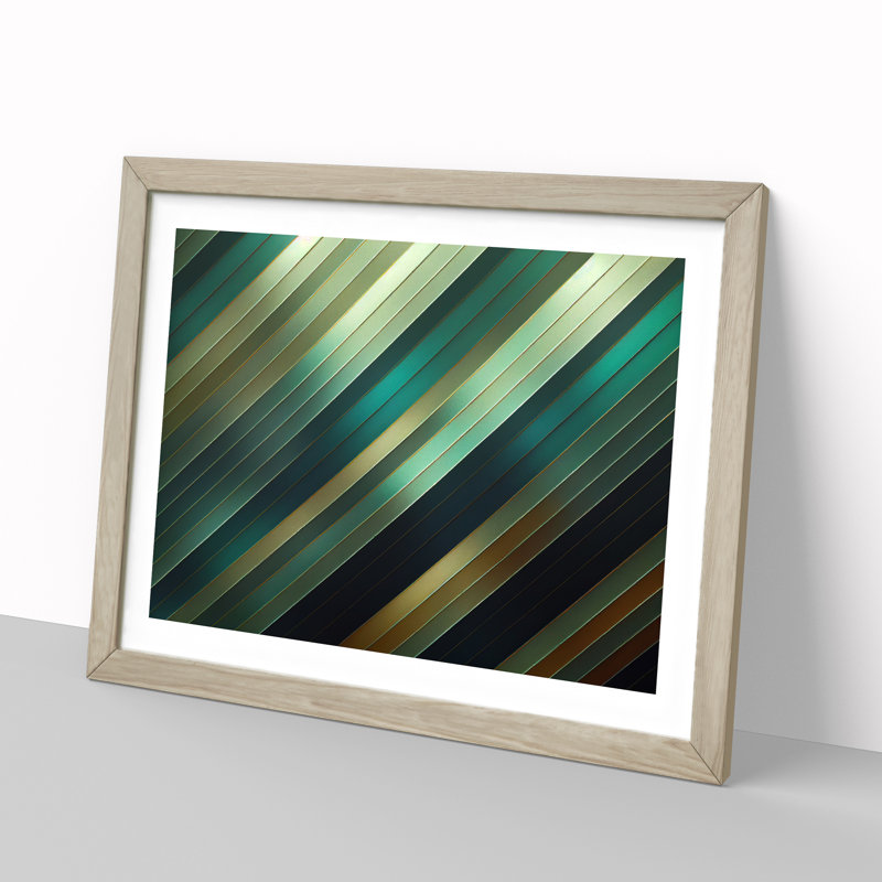 XH1022-7111X Precious Abstract Art - Single Picture Frame Print, 25cm H x 34cm W x 2cm D, Oak Framed