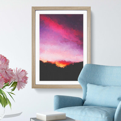 Setting Sun in Abstract - Picture Frame Graphic Art Print