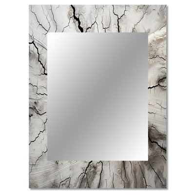 Tree Cut Stump Beauty I - Redwood Unique Wall Mirror, Gray Mirror, Printed Metal Art