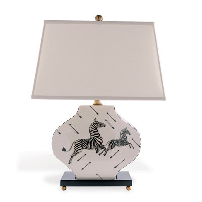 Zebra Scalamandre Maison Porcelain Table Lamp