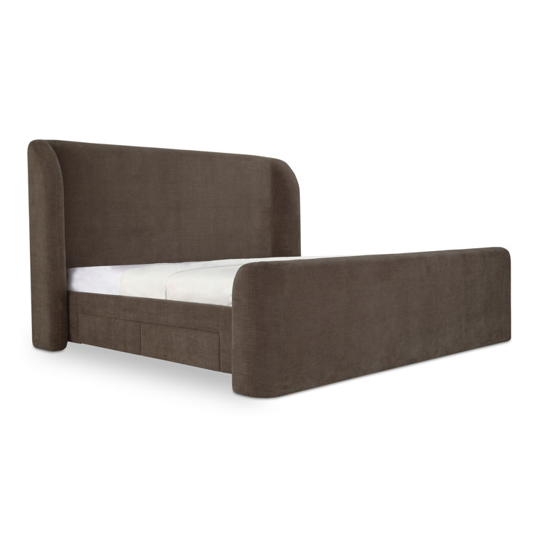 SOPHIA Upholstered Wingback Storage Bed