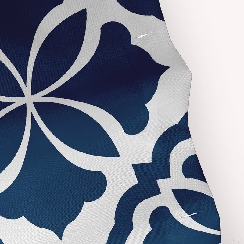 Rideau de douche simple floral Rosas, Bleu