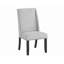 Ensemble de salle à manger 6 pièces de style contemporain en marbre véritable avec plateau rectangulaire et chaises capitonnées en bois massif-880713772