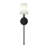Kleine 5.75" 1-Light Wall Sconce With White Linen Shade in Black-126501887