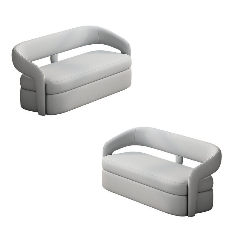 Causeuse 67 po, Similicuir gris