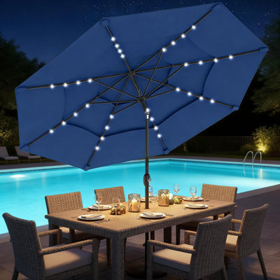 Parasol de table d'extérieur à 3 niveaux pour le jardin et la cour arrière | Idée de cadeau