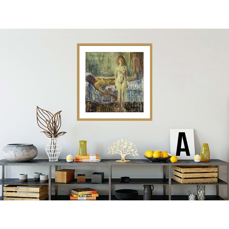 La mort de Marat II par Edvard Munch, impression giclée sur cadre, H 34,38 po x l 33,5 po
