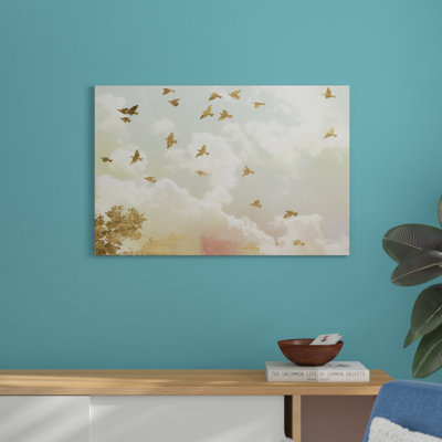 Golden Flight I by Jennifer Goldberger - Graphic Art Print